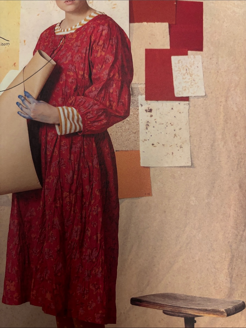 Gudrun Sjoden Woven “Petunia” Dress, Red Print, Size Medium
